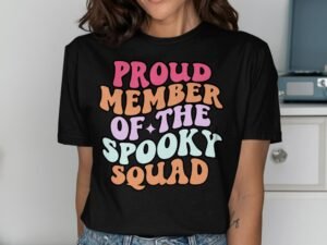 Proud Member Of The Spooky Squad Themed Graphic T-Shirt